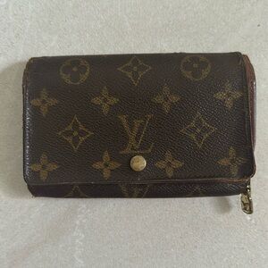 Vintage Louis Vuitton monogram wallet brown